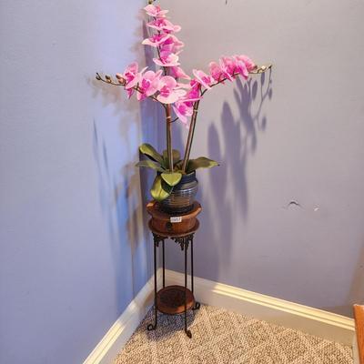 Plant stand with Artificial orchid