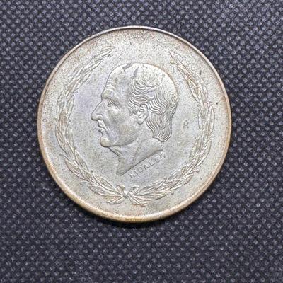 1952 Mexico Cinco Pesos Hidalgo .720 Coin Silver