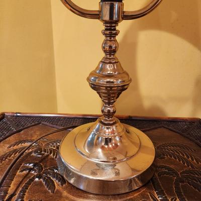 2 Light Brass Table Lamp