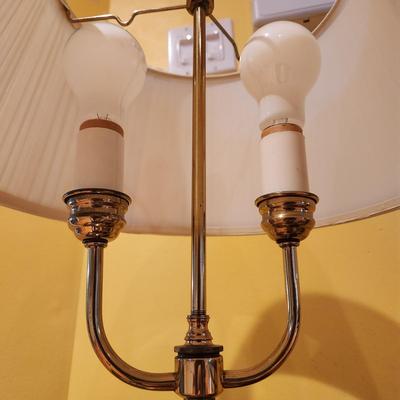 2 Light Brass Table Lamp