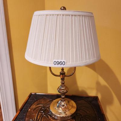 2 Light Brass Table Lamp