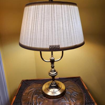 2 Light Brass Table Lamp