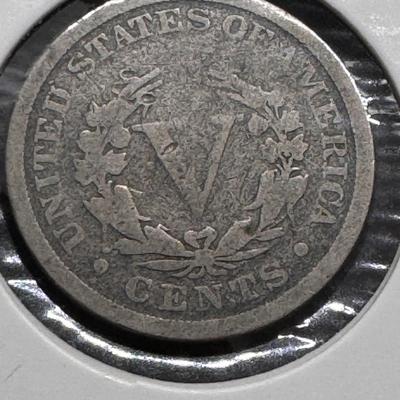 V Nickels - Various dates (1883-1910)
