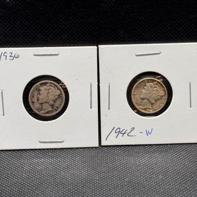 Mercury Dime lot (2)