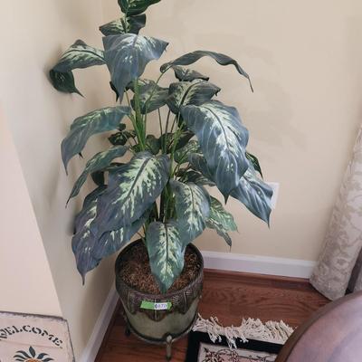 Artificial Plant in Metal Planter