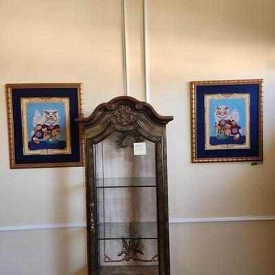 Pair Handmade Needlepoint Foo Dog 22x25