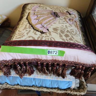 Lot of 4 Handmade Needlepoint Pillows