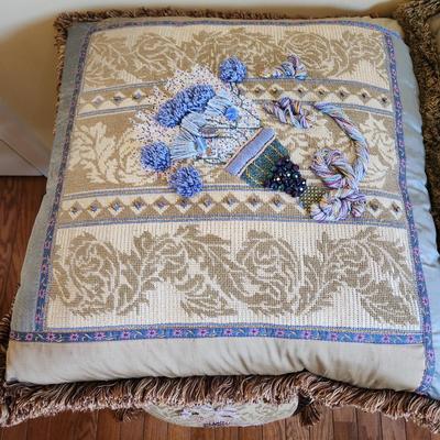 Lot of 4 Handmade Needlepoint Pillows