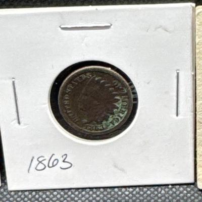 1863 Indian Penny / Army - Navy Token Lot
