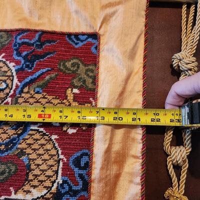 Handmade Needlepoint Dragon 21.5x22.5