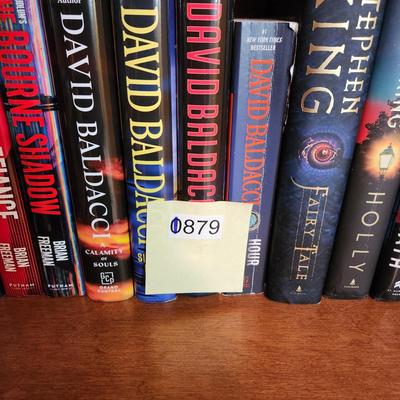 Shelf Lot of Books Harlan Coben ,John Grisham, Stephen King, David Baldacci,