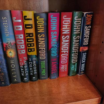 Shelf Lot of Books Harlan Coben ,John Grisham, Stephen King, David Baldacci,