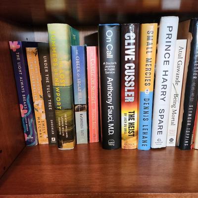 Shelf Lot of Books Dennis Lehane, Fauci, Prince Harry , Nancy Horan