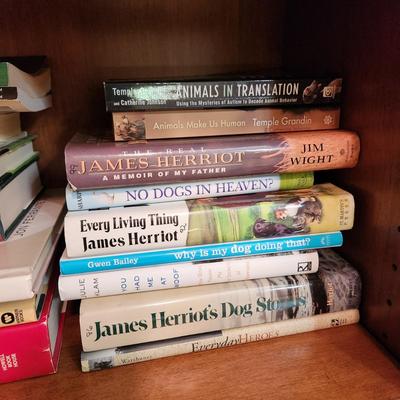 Shelf lot of Books Animals Dogs