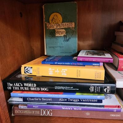 Shelf lot of Books Animals Dogs