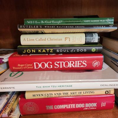 Shelf lot of Books Animals Dogs