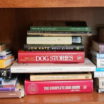 Shelf lot of Books Animals Dogs