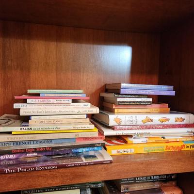 Shelf Lot of Books Christmas Cat in the hat French