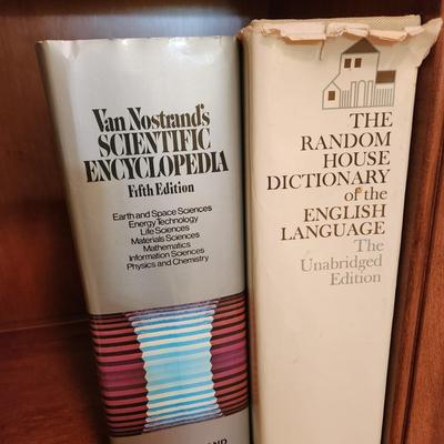 Lot of 7 books Van Nostrand's Scientific Encyclopedia Random House Dictionary