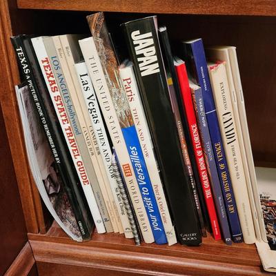 2 Shelves Book Lot Travel New York Bronx, Japan, Venezuela, Columbia MD, Baltimore, & others