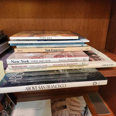 2 Shelves Book Lot Travel New York Bronx, Japan, Venezuela, Columbia MD, Baltimore, & others