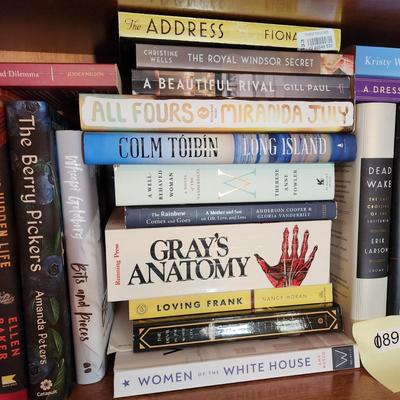 Shelf Lot of Books Gray's Anatomy Tom Clancy, Britney Spears Lusitania