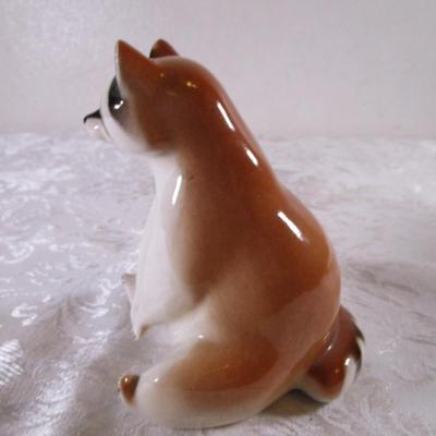 Lomonosov Imperial Porcelain red raccoon figurine