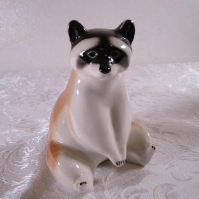 Lomonosov Imperial Porcelain red raccoon figurine