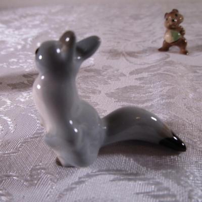 Hagen Renaker Gray Squirrrel, & Chipmunk