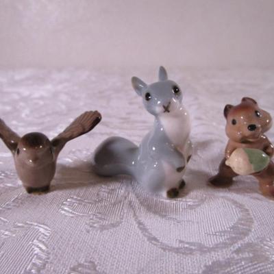 Hagen Renaker Gray Squirrrel, & Chipmunk