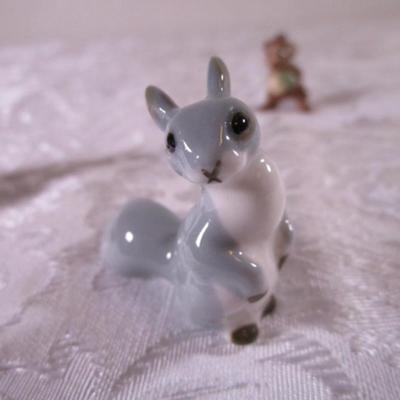 Hagen Renaker Gray Squirrrel, & Chipmunk