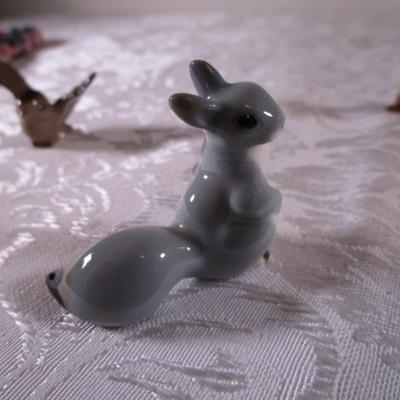 Hagen Renaker Gray Squirrrel, & Chipmunk
