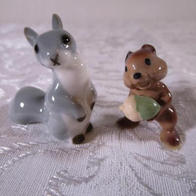 Hagen Renaker Gray Squirrrel, & Chipmunk