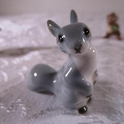Hagen Renaker Gray Squirrrel, & Chipmunk