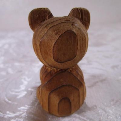 Sweet little Vintage Japanese wood bear