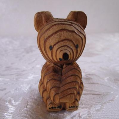 Sweet little Vintage Japanese wood bear