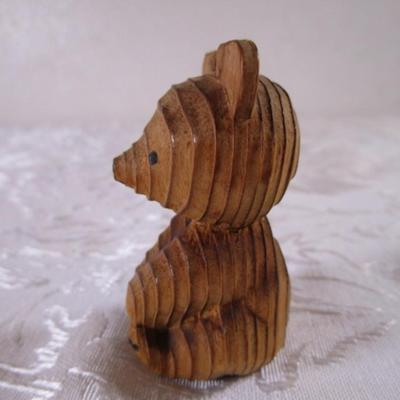 Sweet little Vintage Japanese wood bear