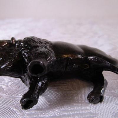 Vintage metal buffalo miniature