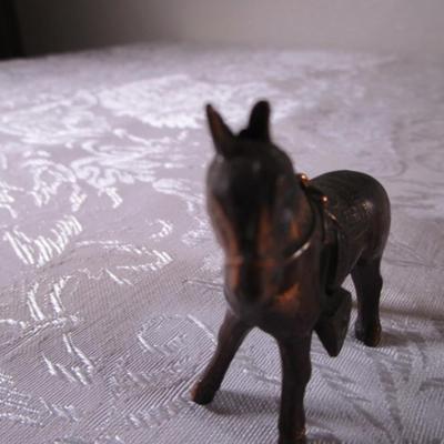 3 bronze horse figurines