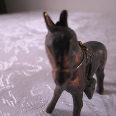 3 bronze horse figurines