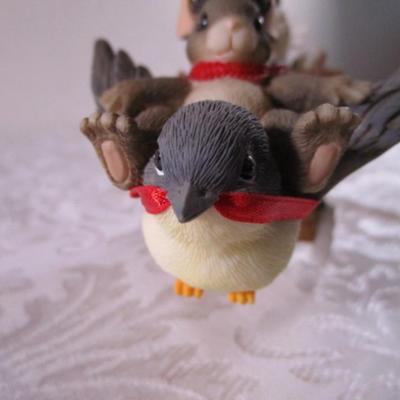 Ceramic decorative wheeled sleigh