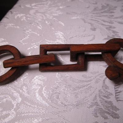 Hand-carved wood Welsh decorative spoon