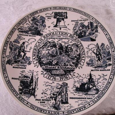 American Bicentennial decorative plate
