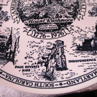 Sale Photo Thumbnail #330: By American Ironstone 10" in diameter, has Mt Rushmore printed on the plate