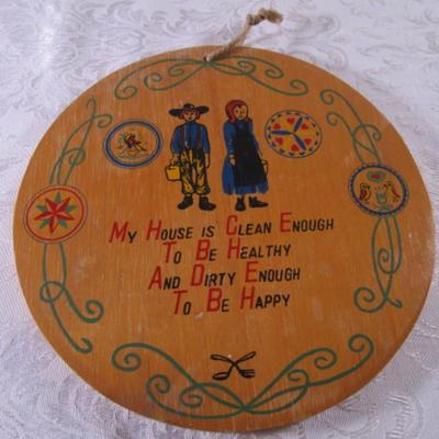 Vintage wooden kitchen plaque