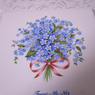 Tile "Forget Me Not - Alaska State Flower"