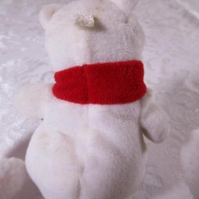 Coca-Cola polar bear, 2 See's candy bunny finger puppets