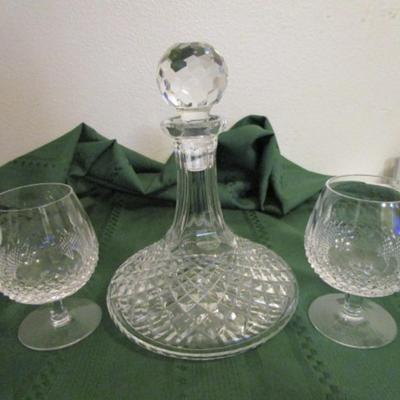 Irish? Crystal decanter with 2 brandy snifters