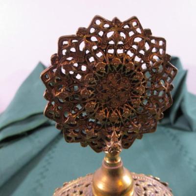 Vintage ornate 1950s floral design stemmed perfume bottle