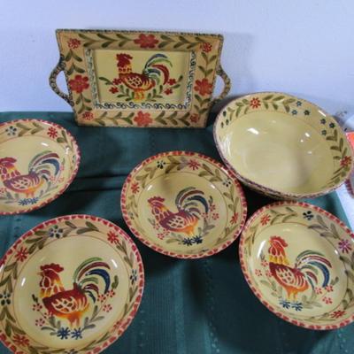 Rooster Ceramic dishes